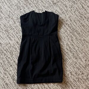 7 For All Mankind Strapless Black Bodycon Mini Dress
